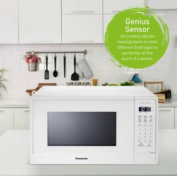 Panasonic 1.3 cu.ft, Genius 1100 W Microwave Oven, White image indicator(2)