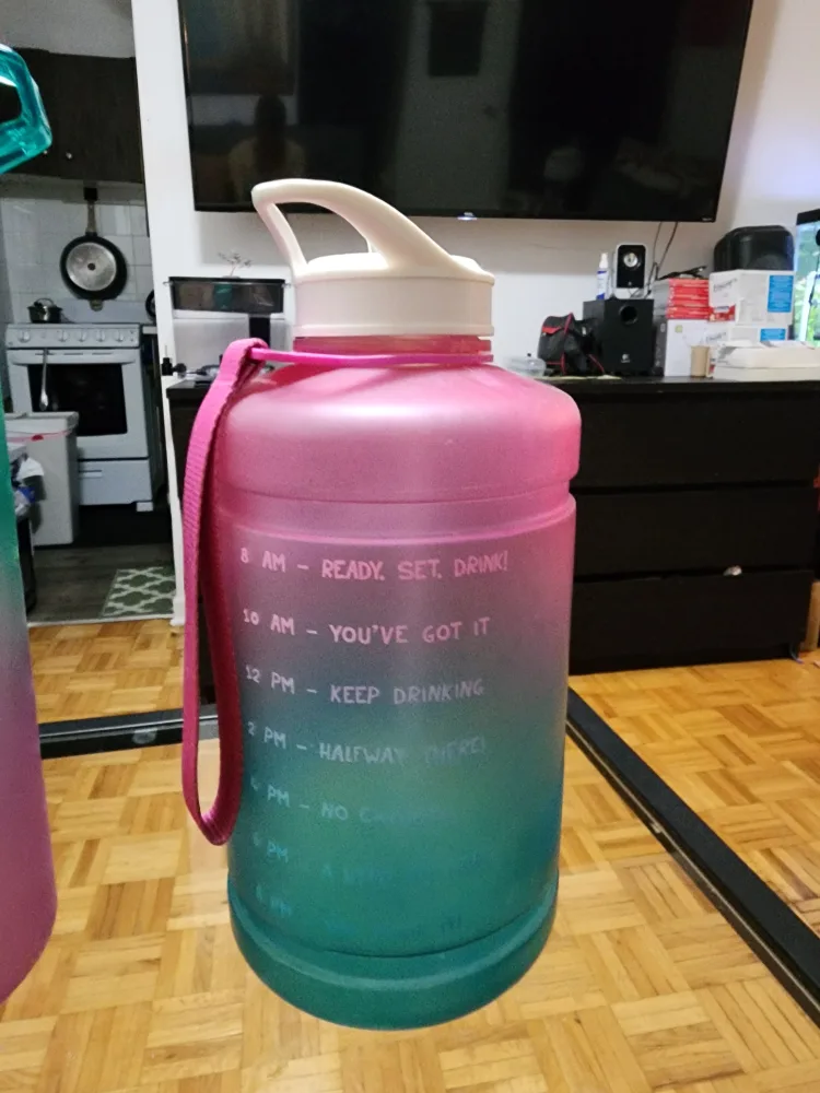 Pink & Teal Gradient Water Bottle thumbnail