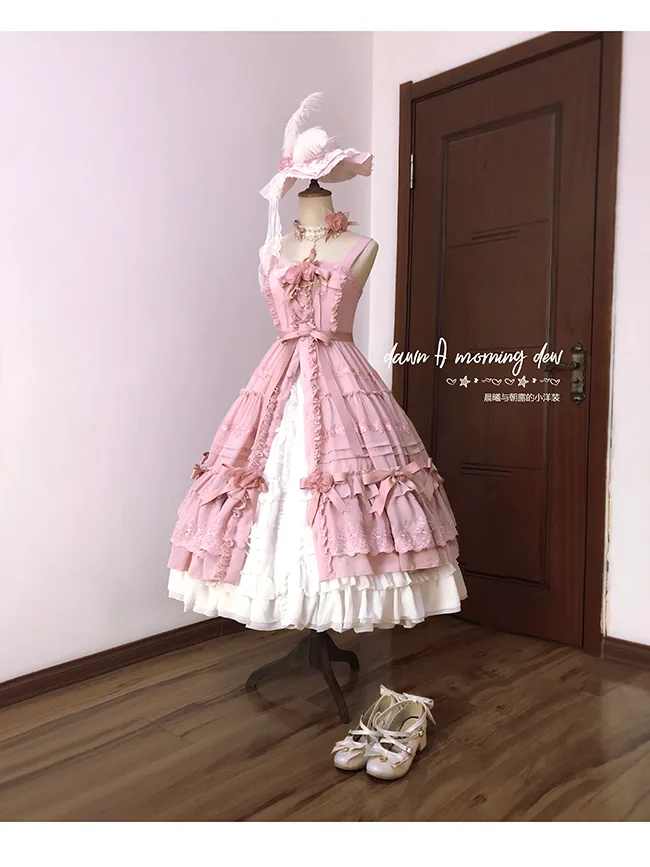 Dawn A Morning Dew Lolita Dress - Pink thumbnail