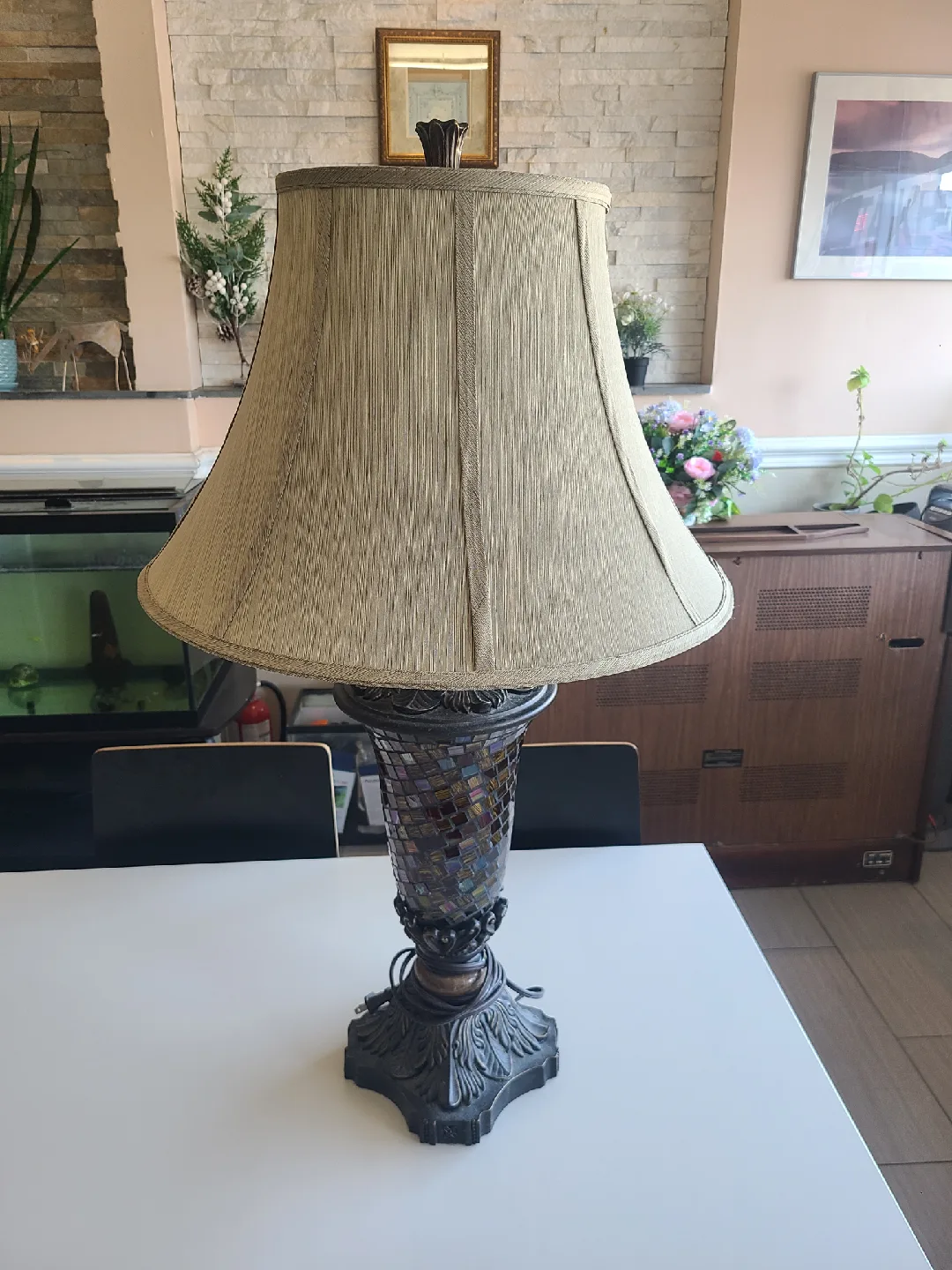 Table Lamp with Mosaic Base image indicator(2)