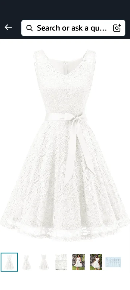 White Lace Dress - XX-Large image indicator(4)