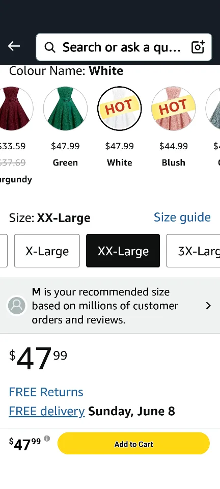 White Lace Dress - XX-Large image indicator(5)