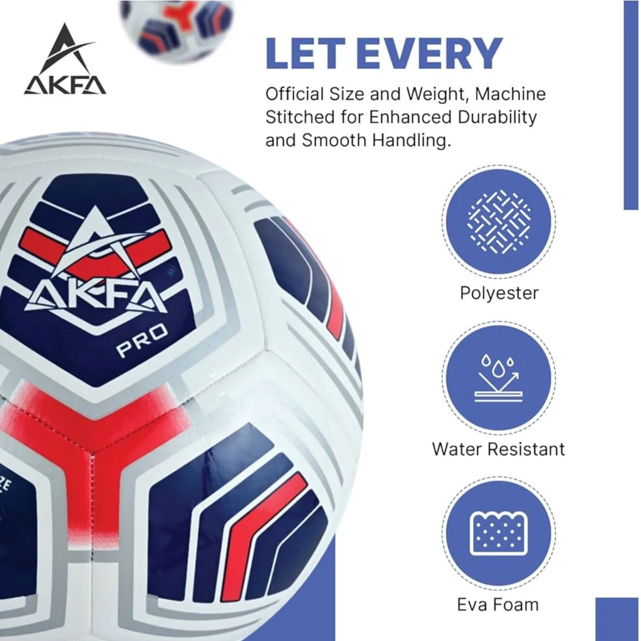 AKFA Soccer Ball - Official Size & Weight image indicator(5)