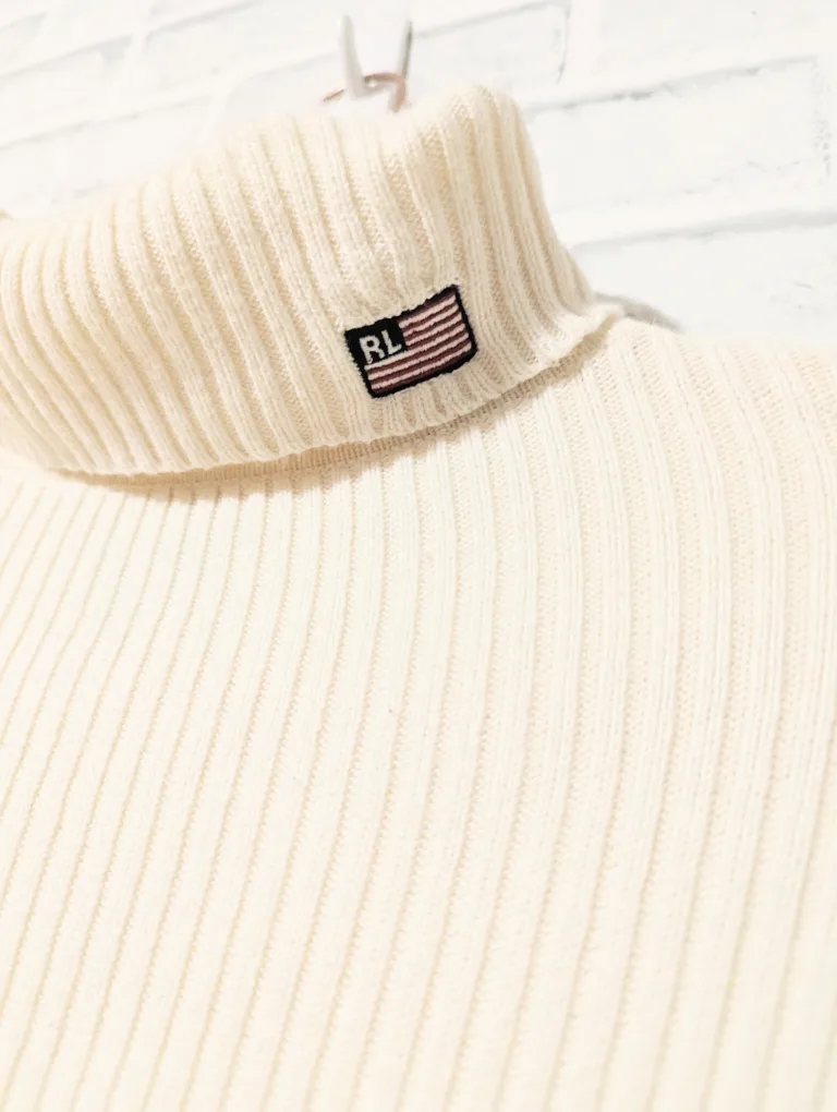 Ralph Lauren Cream Turtleneck Sweater (Vintage) image indicator(2)