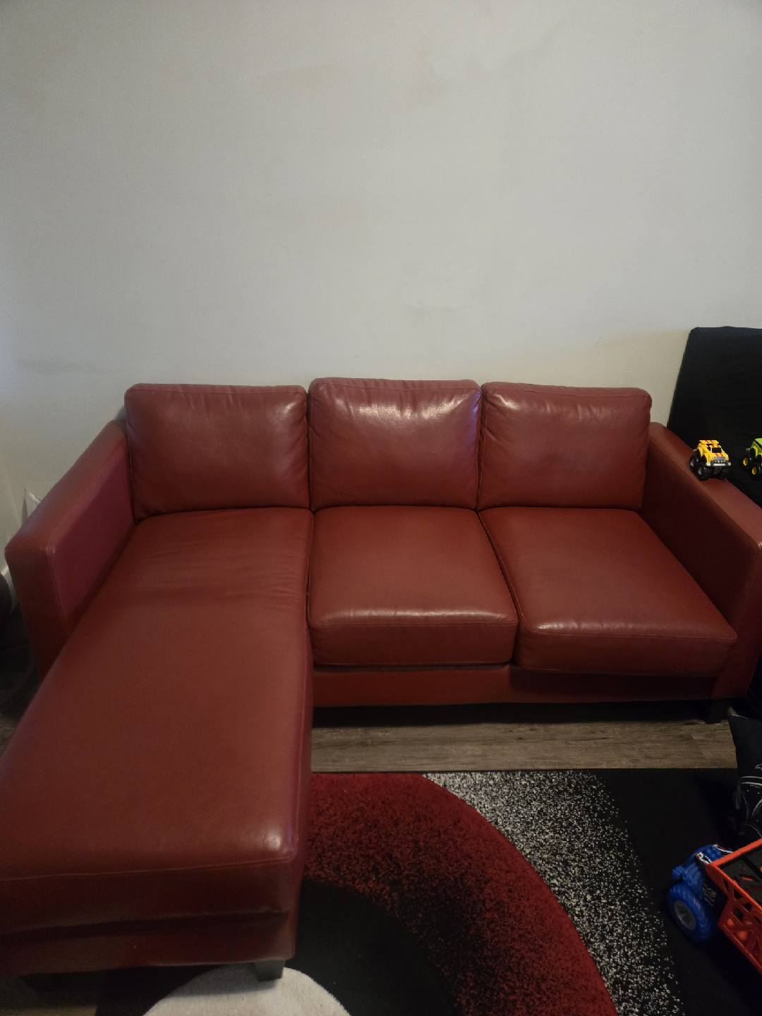 Red Leather Sectional Sofa