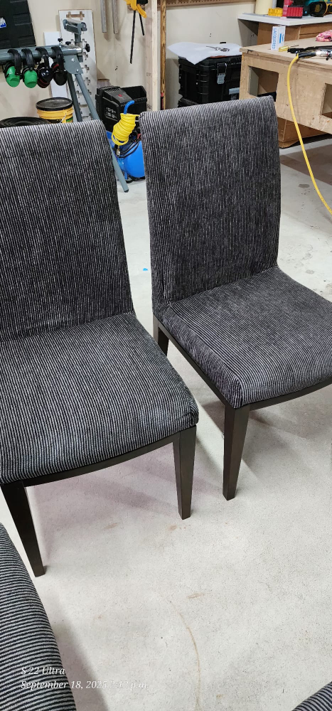 Set of 6 Dining Chairs -newly upholstered - photo 3