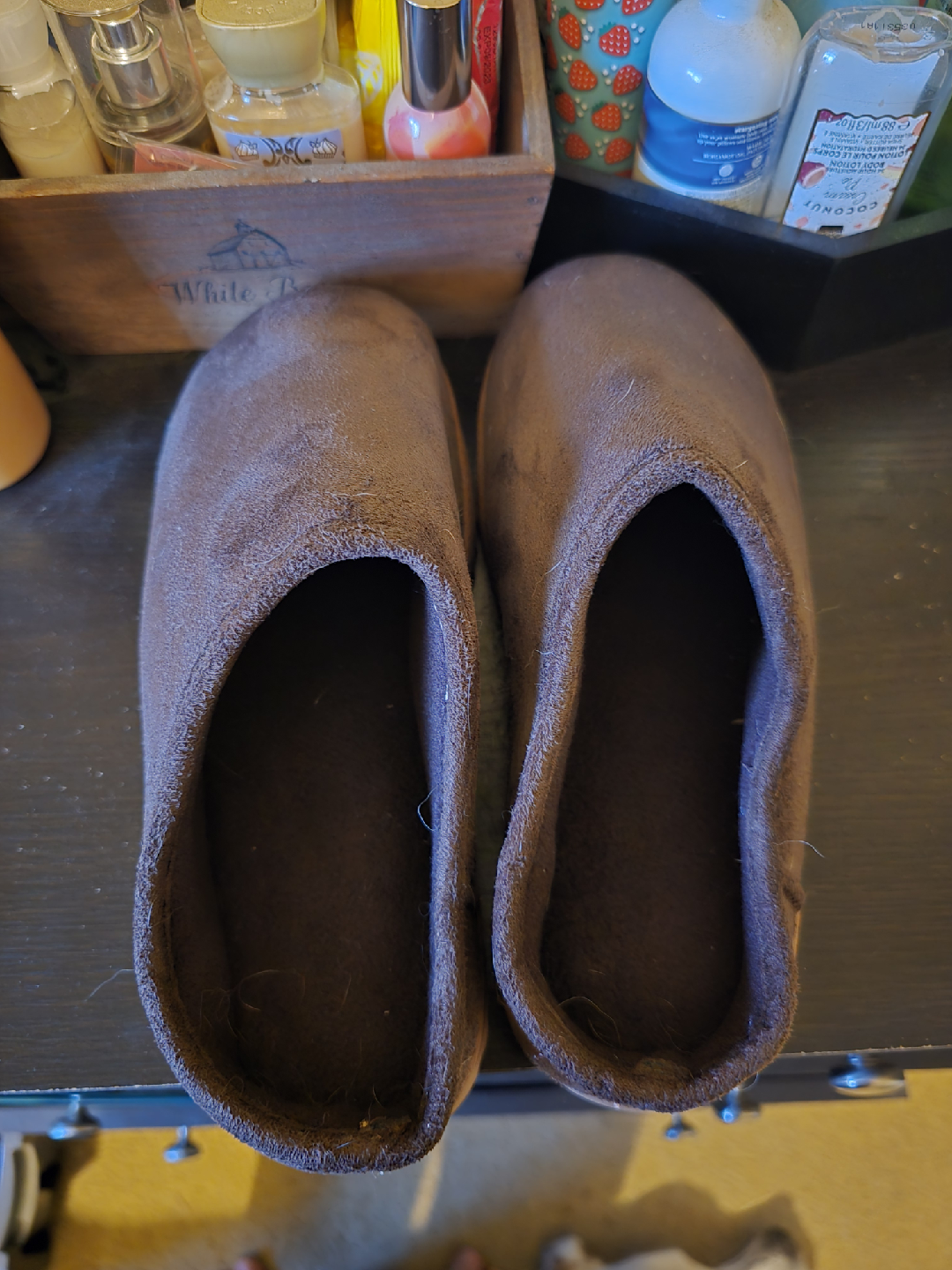 Brown Suede-like Slippers EU 40-41 - photo 2