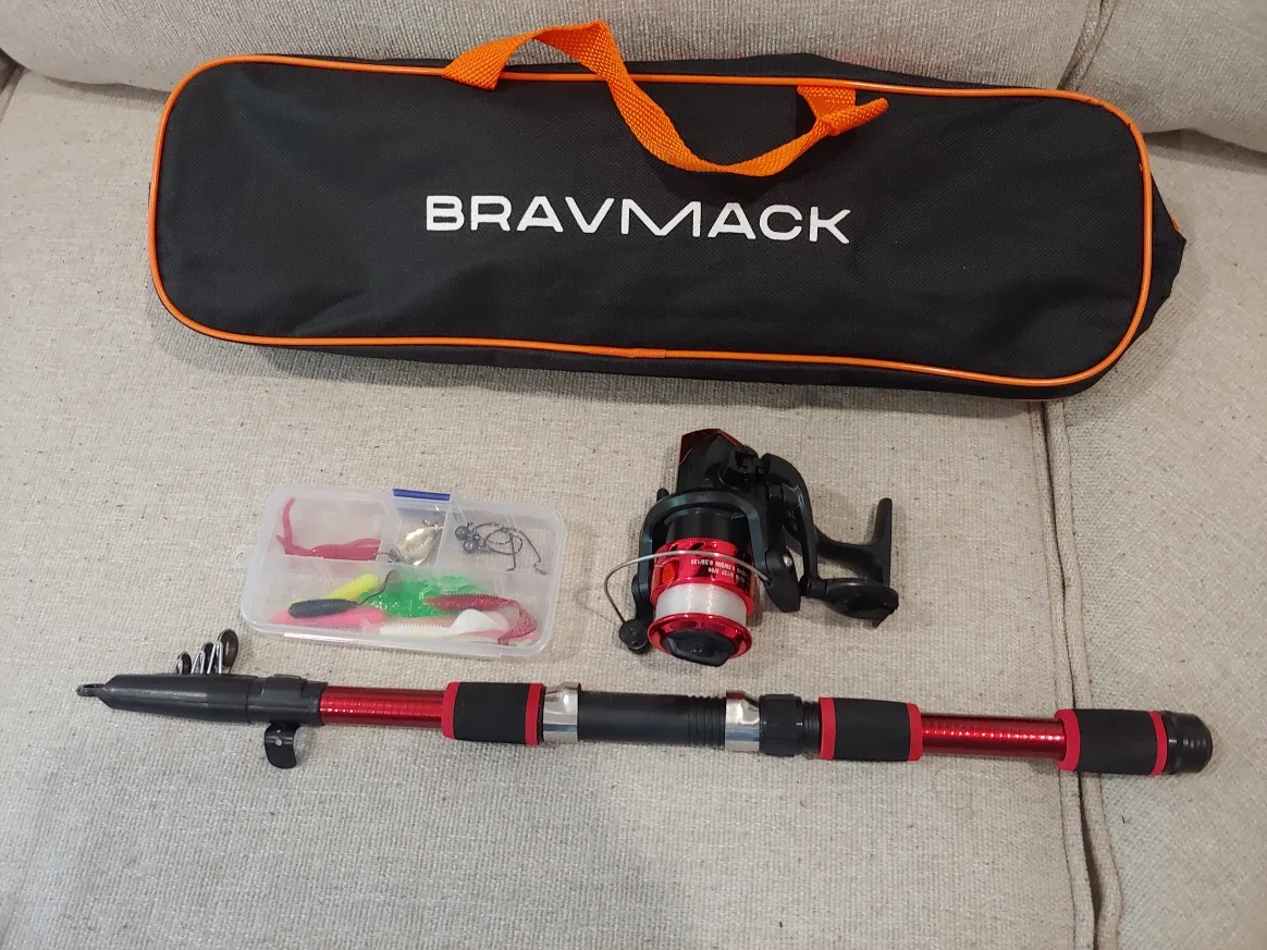 Fishing Rod Fishing Reel Lures Line Combo with Bag thumbnail
