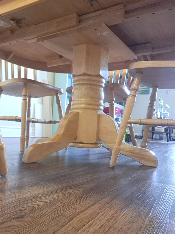moving sale- Wooden Dining Table with Four Chairs - photo 2