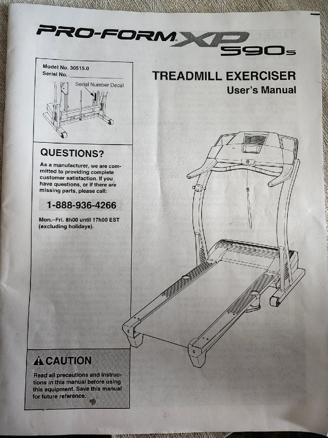 Folding Treadmill Exerciser - Pro-Form XP 590s   🥕 - photo 5