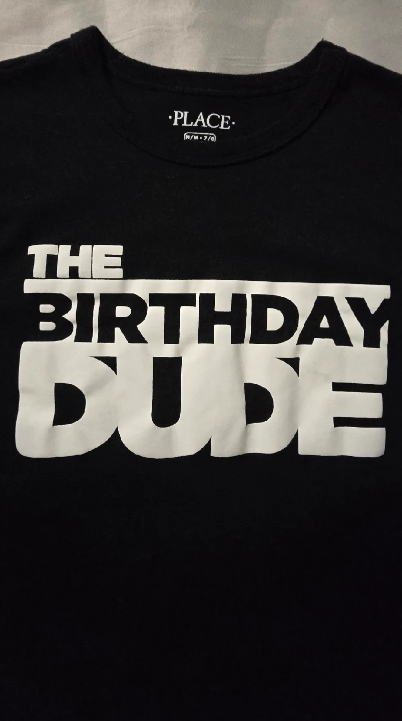 The Children's Place Birthday Dude T-Shirt - Size M - 7 / 8 image indicator(2)