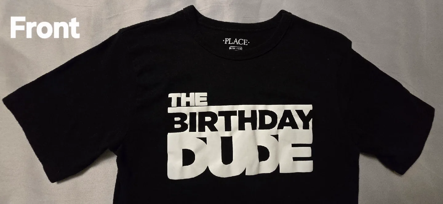 The Children's Place Birthday Dude T-Shirt - Size M - 7 / 8 image indicator(3)