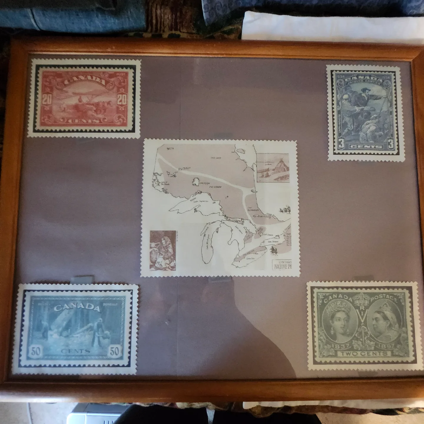 Framed Oversided Canadian Stamp Collection image indicator(2)