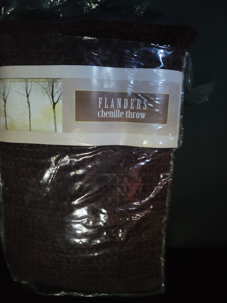 Flanders Chenille Throw Plum 40" x 70"