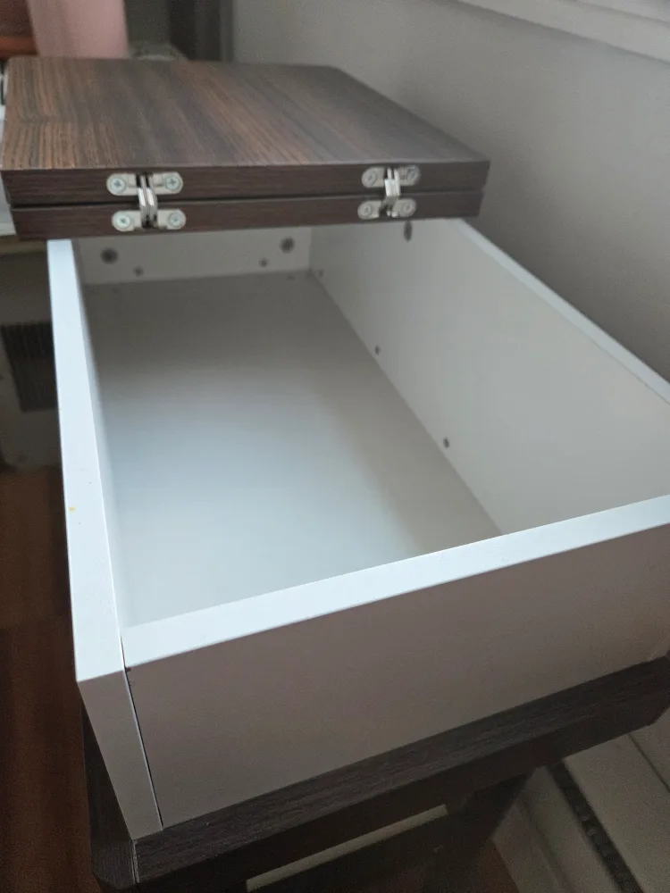 Flip top side table with storage drawer image indicator(2)