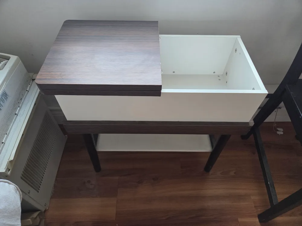 Flip top side table with storage drawer image indicator(4)