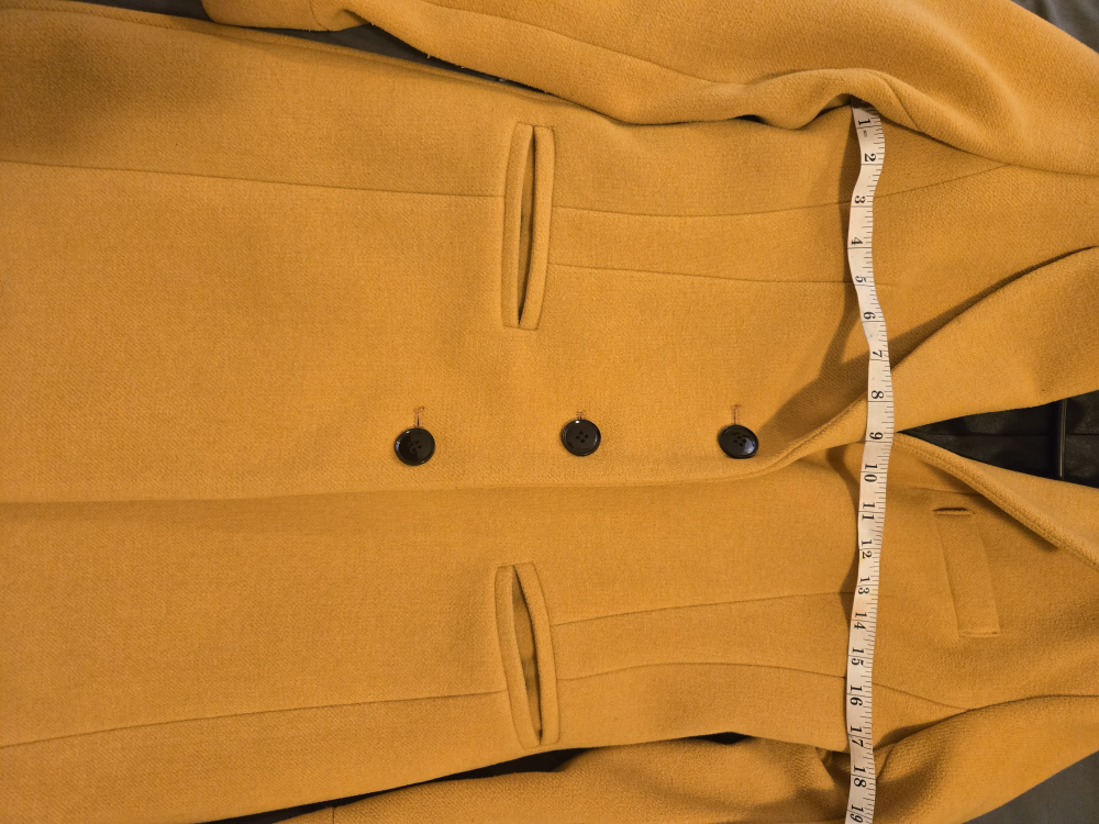 Mustard Yellow Coat - Size S - photo 3
