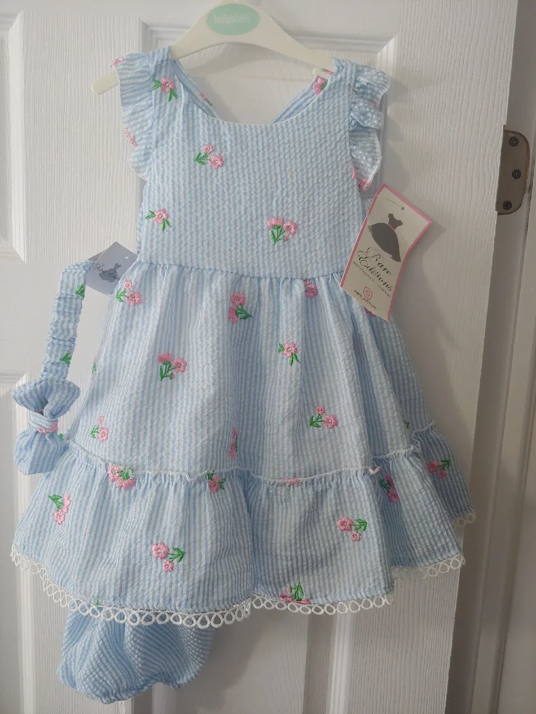 New Baby Dress with headband- 18 months thumbnail