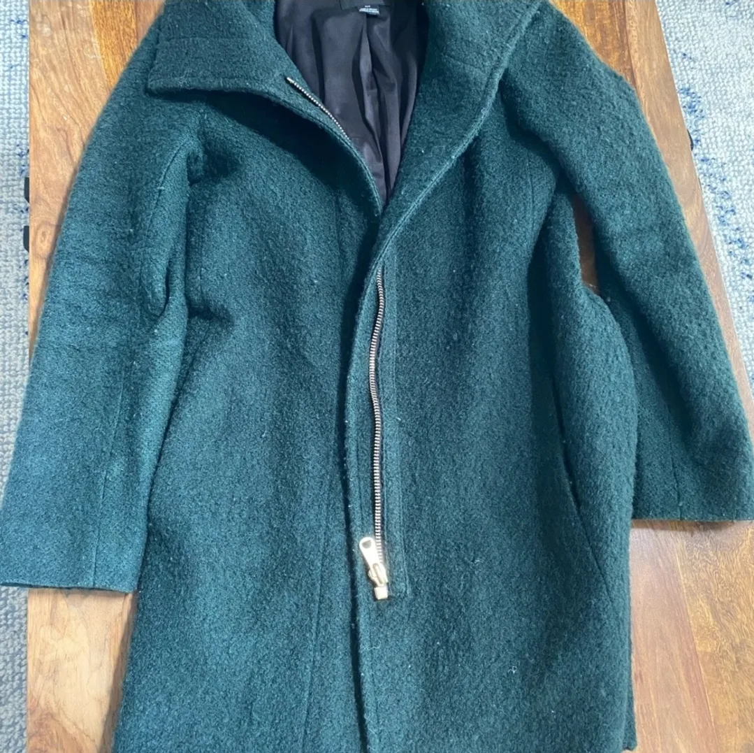 Club Monaco emerald green wool coat image indicator(4)