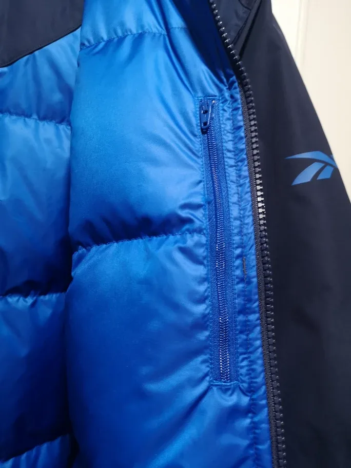 Reebok Navy Blue Padded Winter Jacket - Size L image indicator(4)