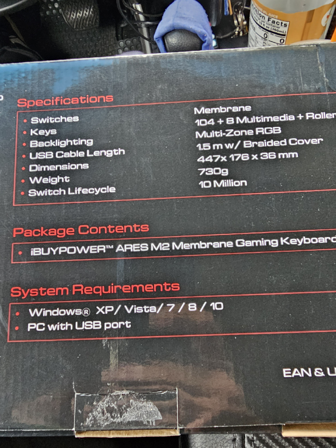 iBUYPOWER ARES M2 Gaming Keyboard - Like New! - photo 3