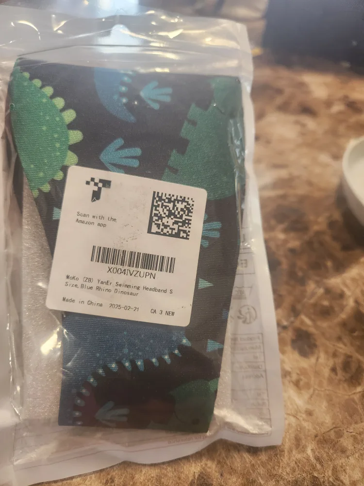 New Moko YanEr Swimming Headband - Blue Rhino Dinosaur thumbnail