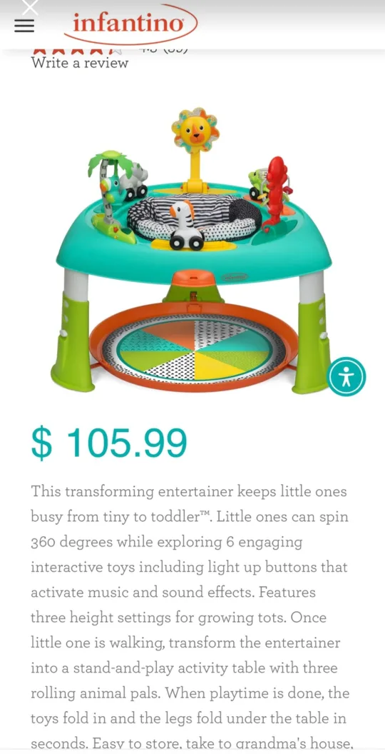 Infantino 2-in-1 Sit, Spin & Stand Entertainer image indicator(2)