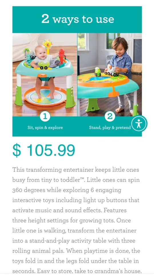 Infantino 2-in-1 Sit, Spin & Stand Entertainer image indicator(3)