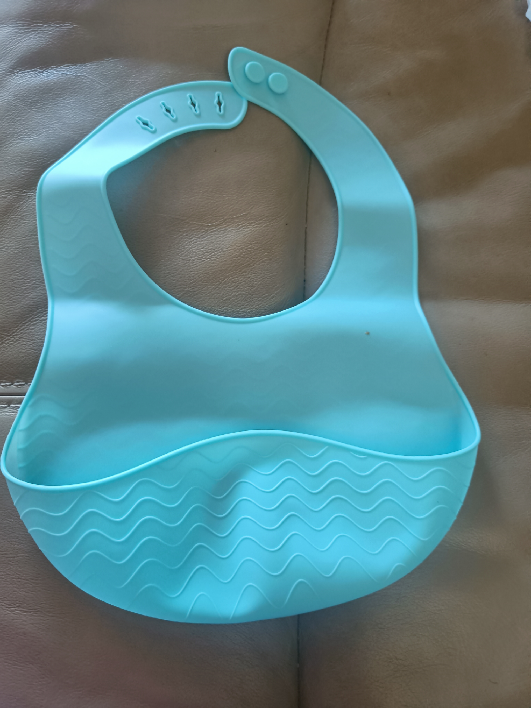Silicone Baby Bib - Light Blue - photo 3