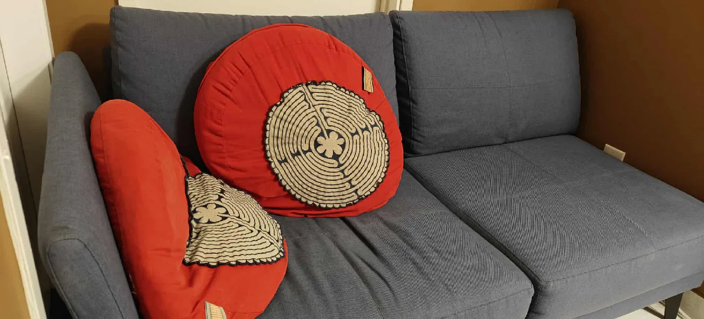 Free Blue Grey Sofa image indicator(4)