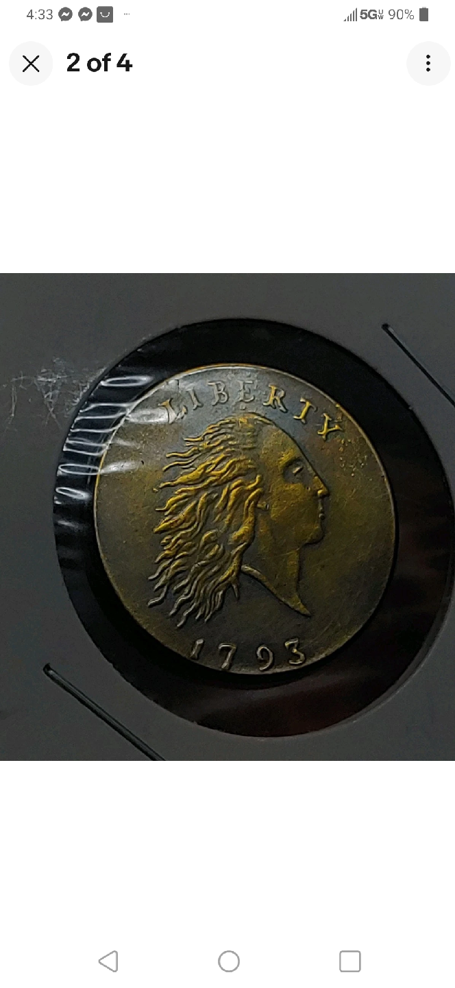 1793 Liberty Head One Cent Coin - photo 2