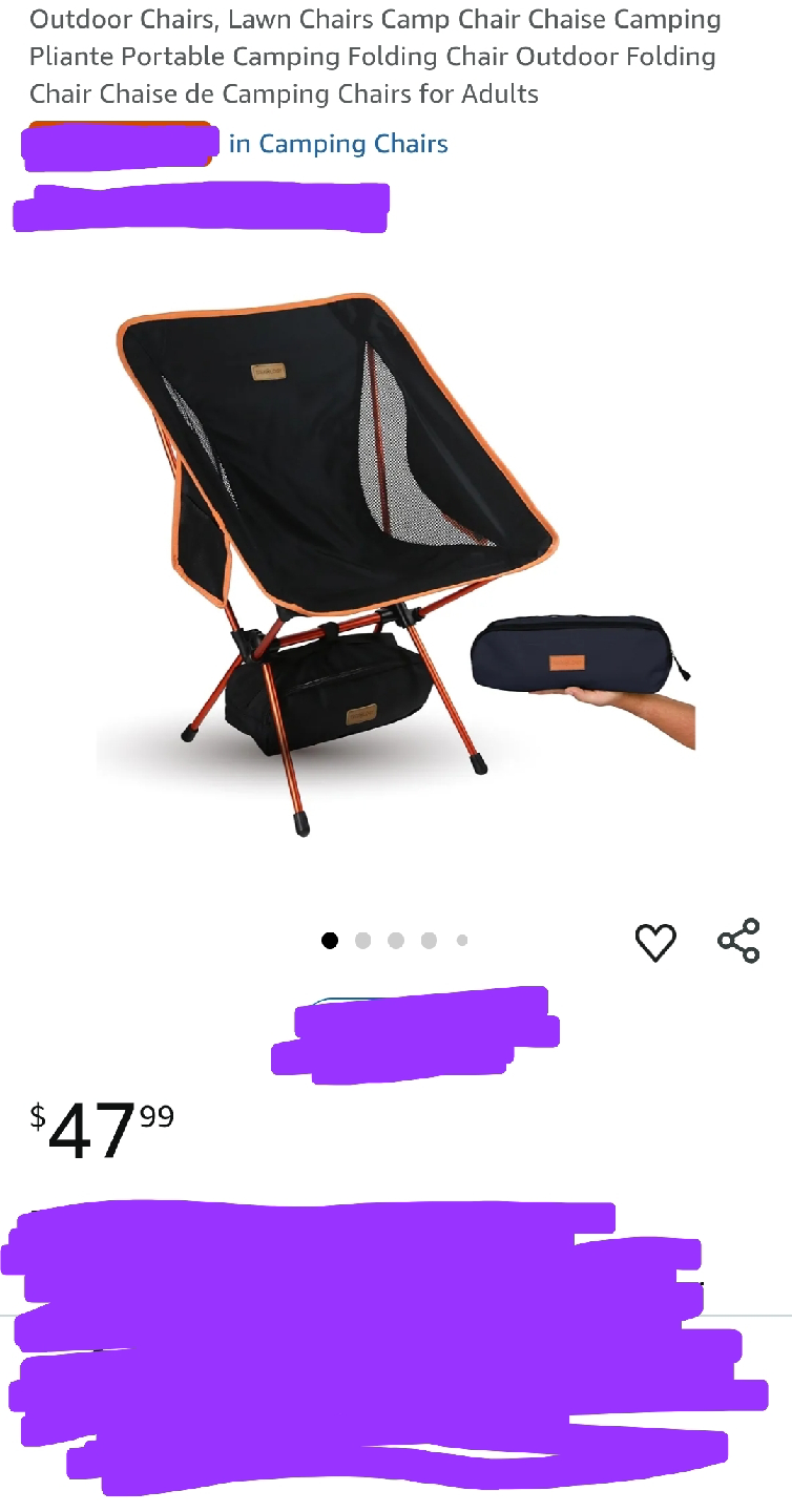 New 2 yizi go Camping Chairs, Folding Camping Chair, Outdoor - photo 2