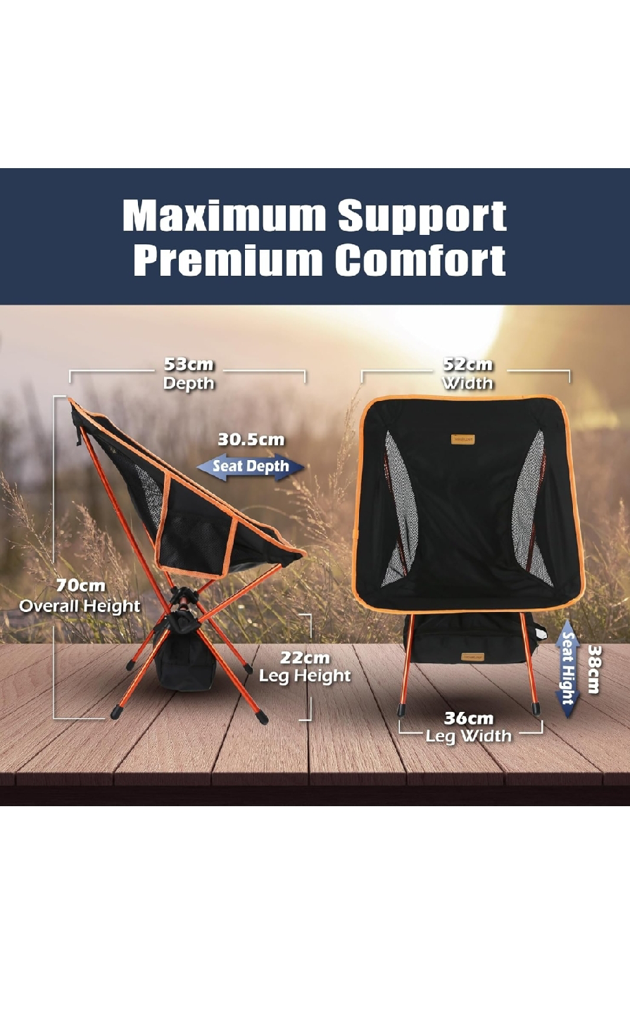 New 2 yizi go Camping Chairs, Folding Camping Chair, Outdoor - photo 3
