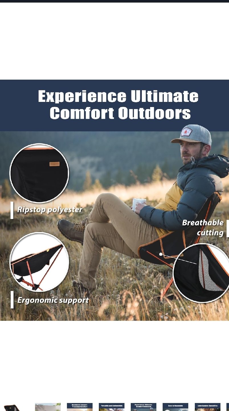 New 2 yizi go Camping Chairs, Folding Camping Chair, Outdoor - photo 5