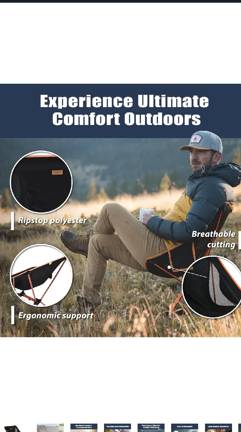 New 2 yizi go Camping Chairs, Folding Camping Chair, Outdoor image indicator(5)