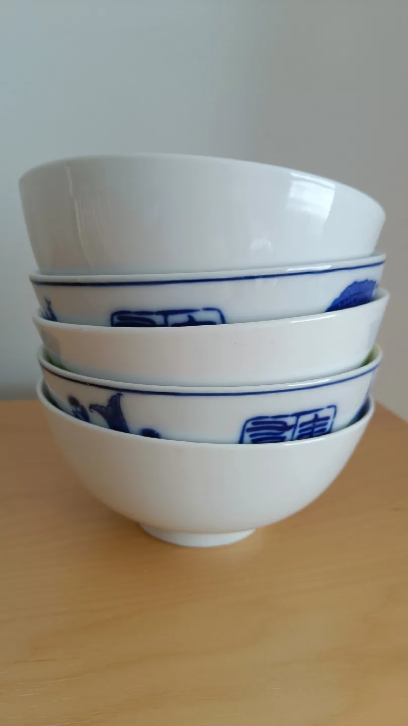 Porcelain Bowls - Set of 5 🥕 thumbnail