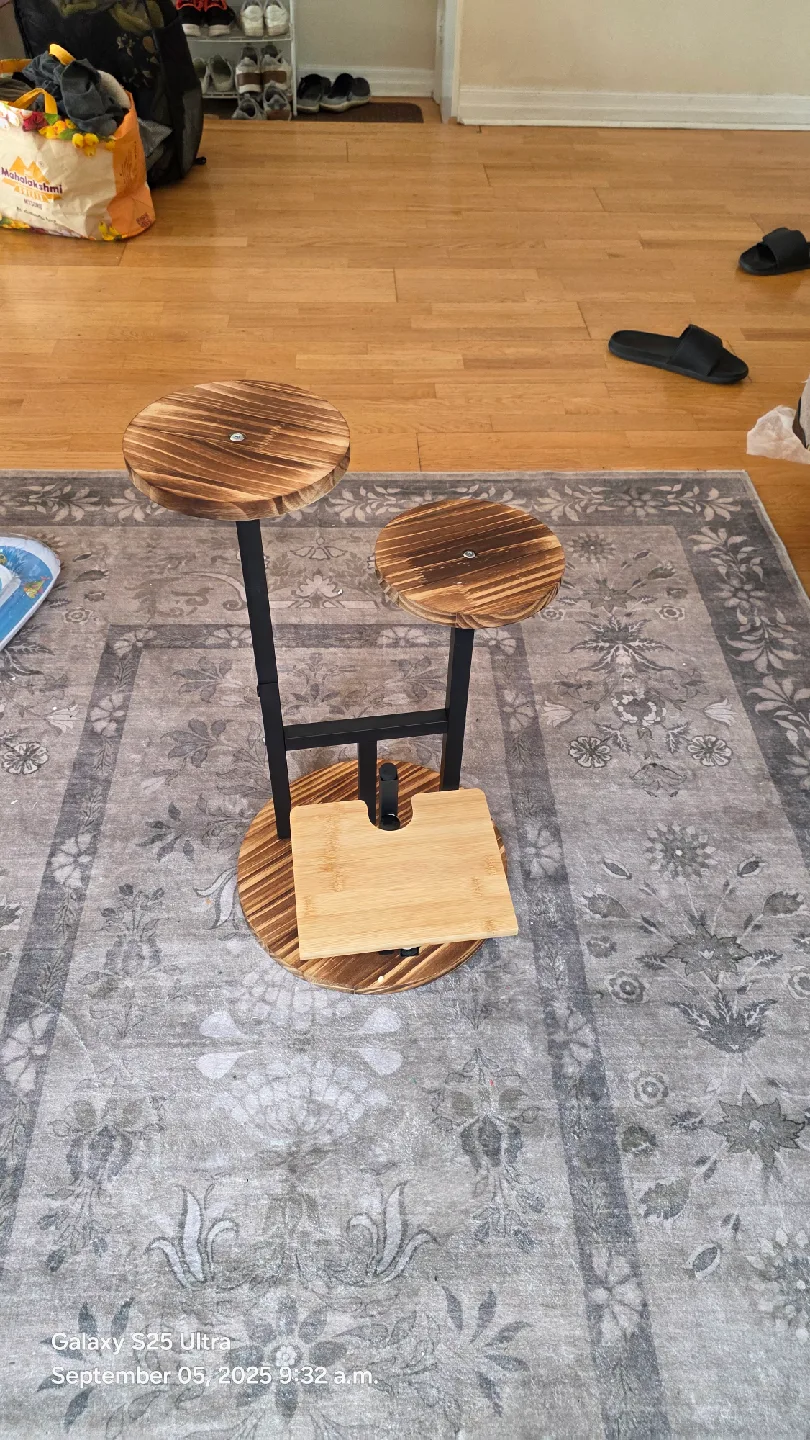 Wood & Metal Plant 3 tier Stand - Unique Design thumbnail