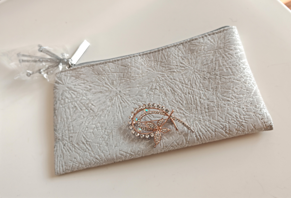 MAC Silver Pouch with Brooch