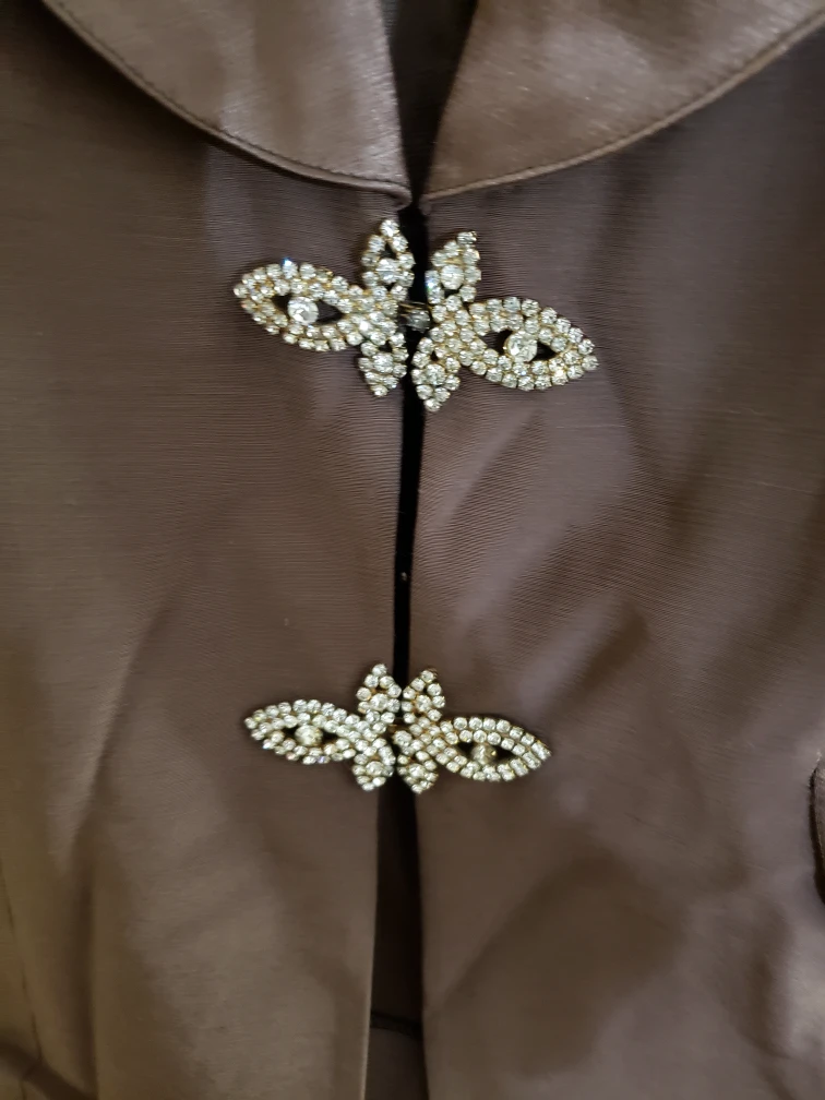 Brown Women's Suit rhinestones clasp for  occasion 14p - photo 2