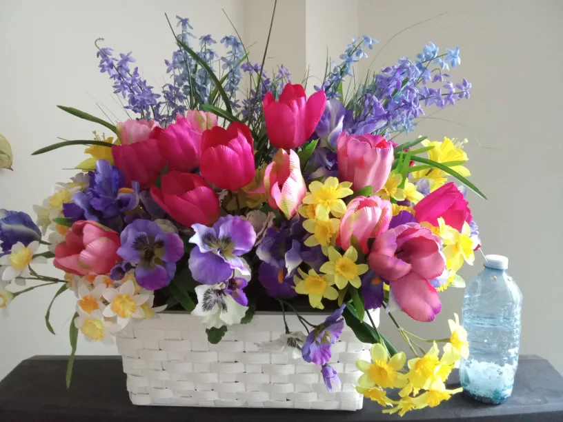 Floral Arrangement in Wicker Basket thumbnail