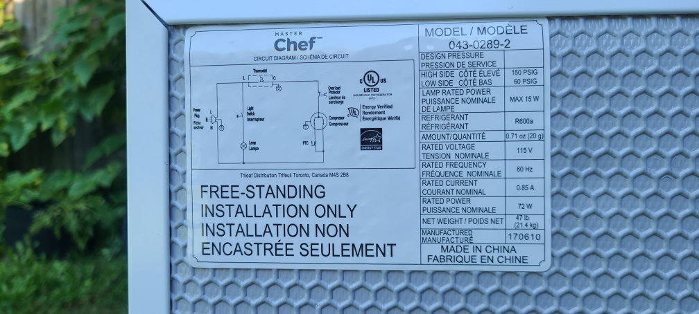 Master Chef Compact Mini Fridge - White - photo 5