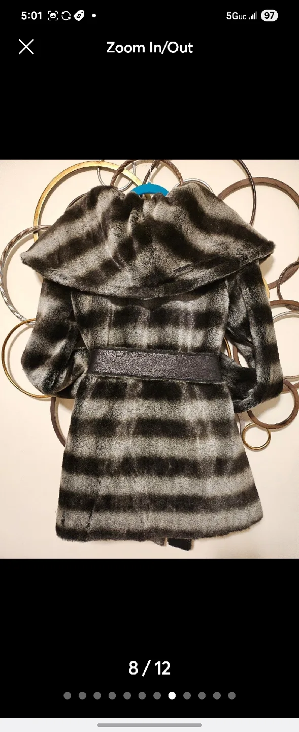 Luxury Faux Fur / Leather Reversible Illusions Sherri Cassin image indicator(7)