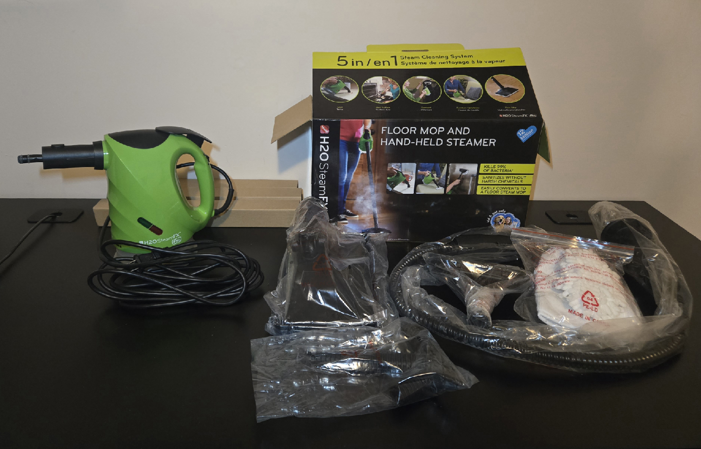H2O SteamFX Pro Floor Mop & Handheld Steamer – Lightly Used
