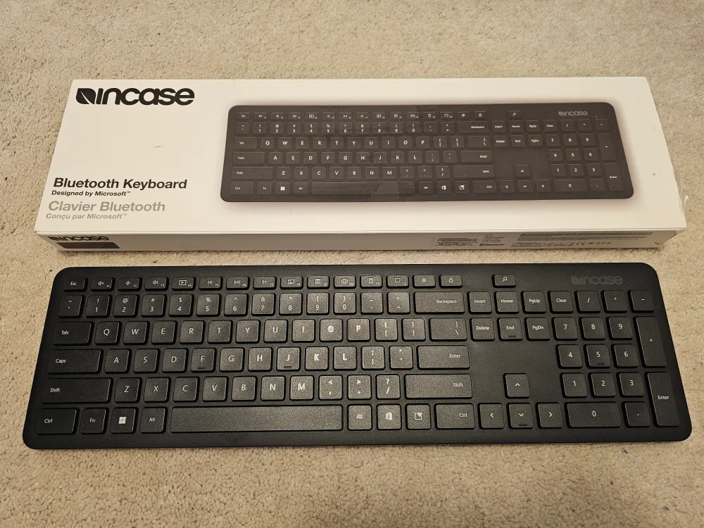 Incase Designed By Microsoft Wireless Bluetooth Keyboard Black