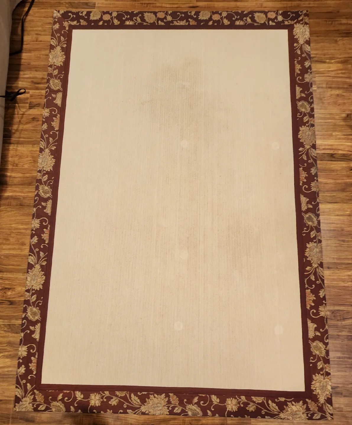 Floral Bordered Area Rug