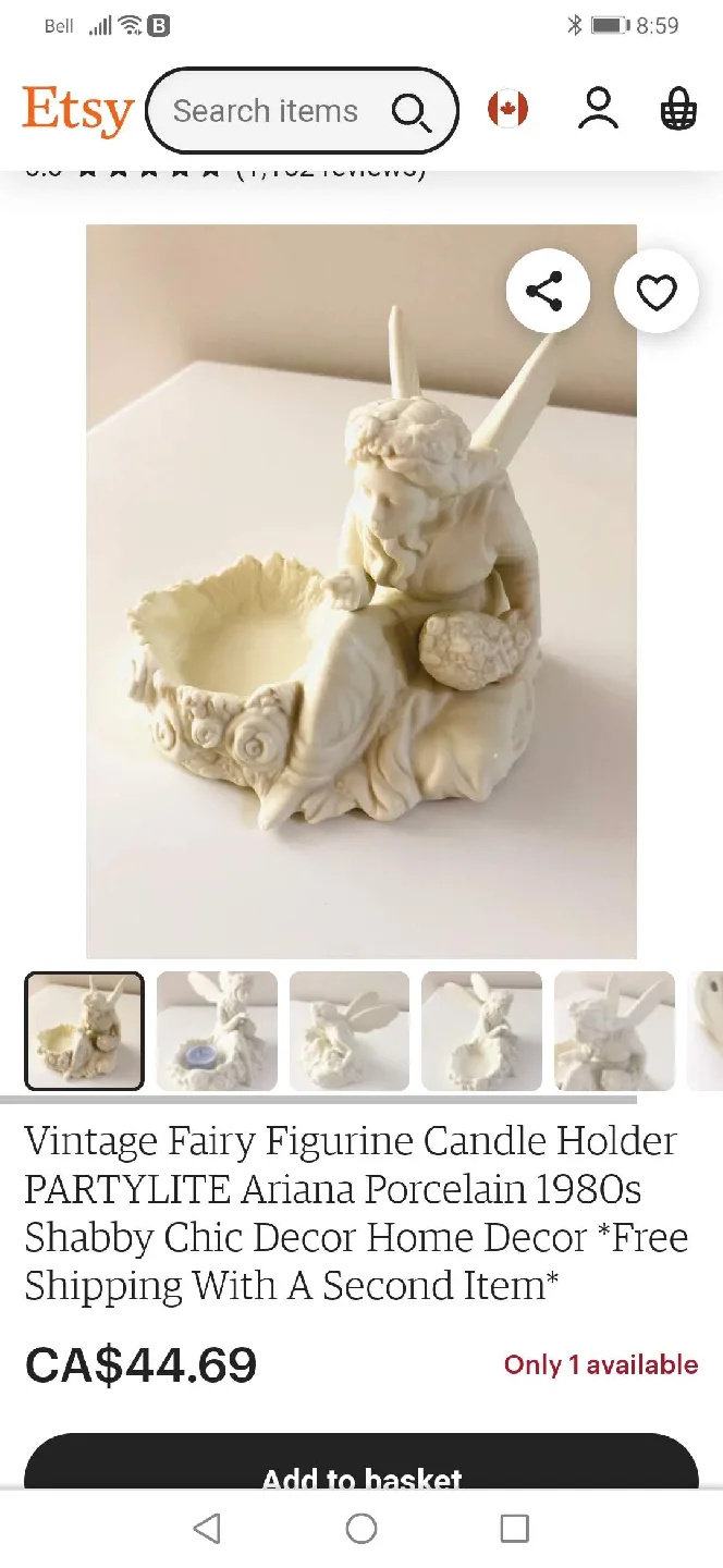 Vintage Porcelain Fairy Candle Holder & 8 Extras image indicator(2)
