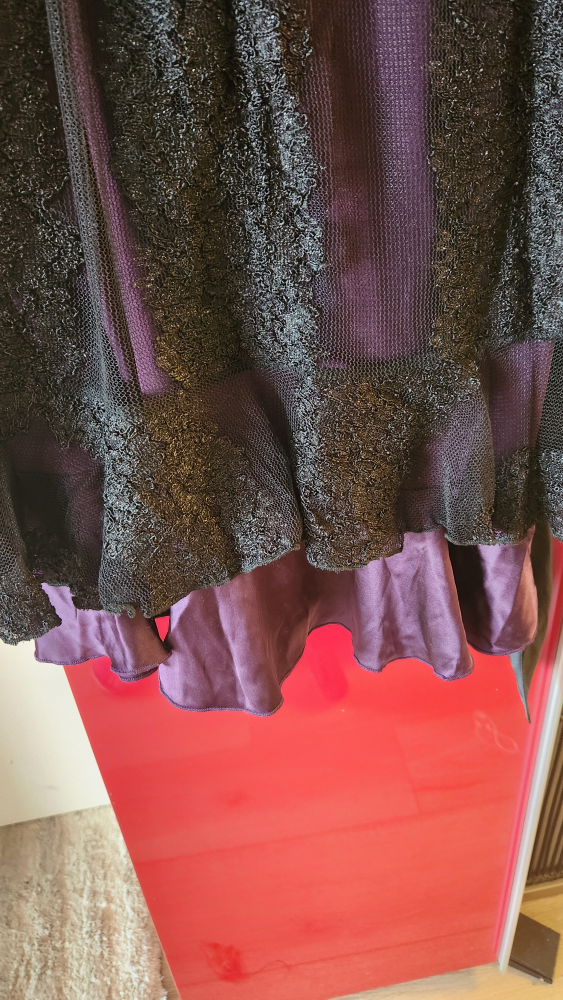 New Black Lace Dress with Purple Lining - photo 2