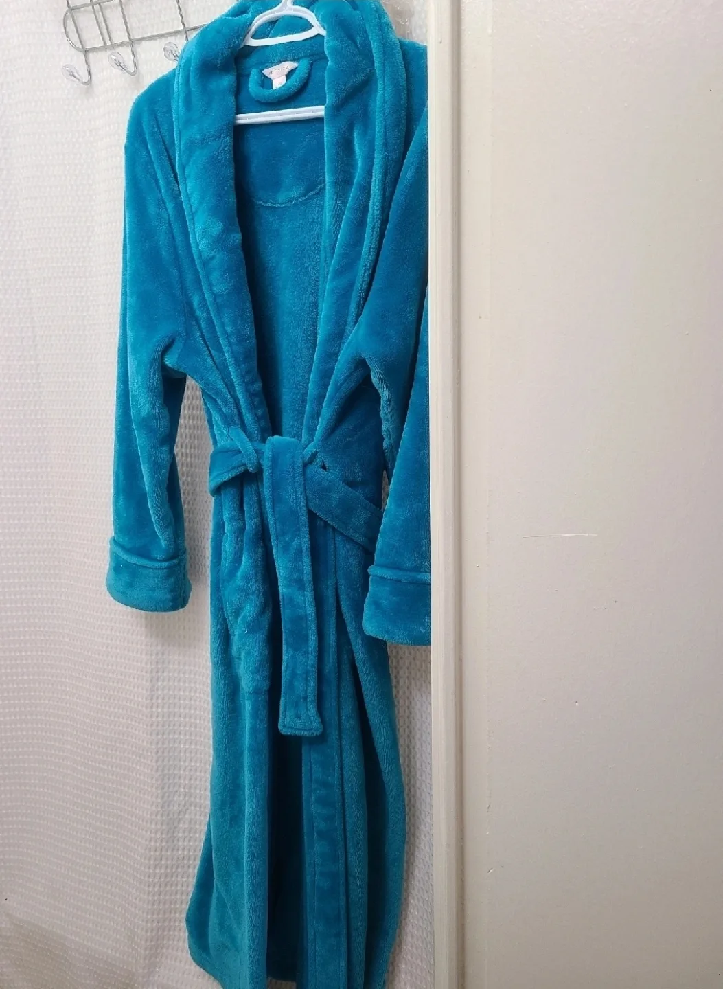 Jessica Teal Plush Bath Robe - Size L/G🥕 thumbnail
