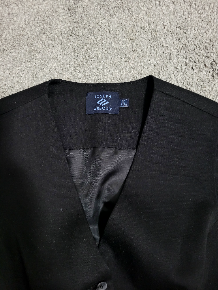 Joseph Abboud Black Vest Size 6 - photo 3