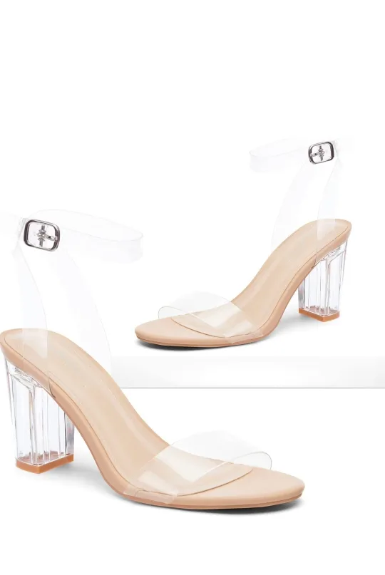BNWT Creations Clear Heels - Size 10 thumbnail